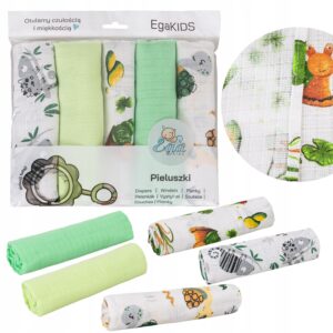 ZESTAW 5x PIELUCHA PIELUSZKA KOLOROWA TETROWA 70x80 BAWEŁNA PREMIUM