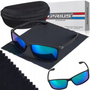 OKULARY PRZECIWSŁONECZNE POLARYZACYJNE PRIUS LUSTRZANE UV400 SPORTOWE ETUI