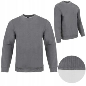 BLUZA MĘSKA KLASYCZNA GŁADKA DRESOWA SPORTOWA CIEPŁA BEZ KAPTURA BASIC M