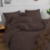 Komplet pościeli 2x poszewki 160×200 brązowa – zdjęcie 10