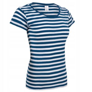 KOSZULKA DAMSKA T-SHIRT W PASKI MARYNARSKA M